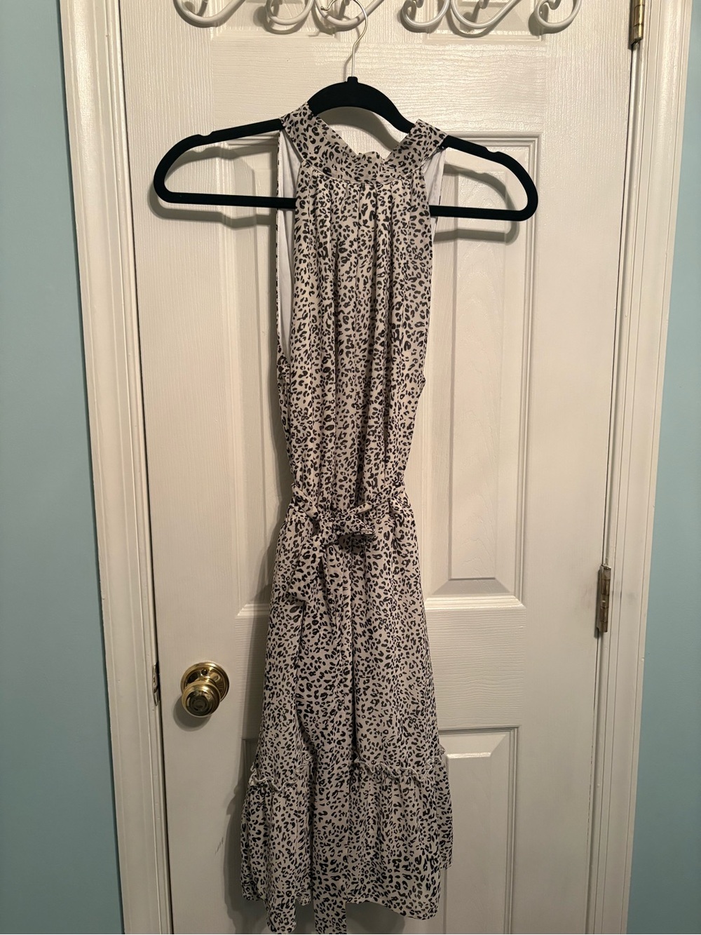 BTFBM leopard print halter dress